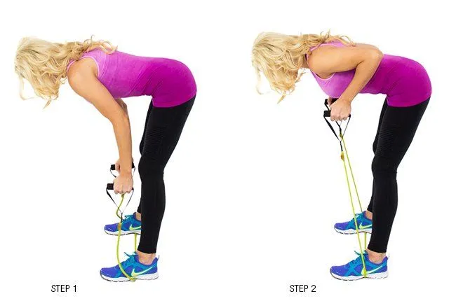how to do bent over rows with resistance bands