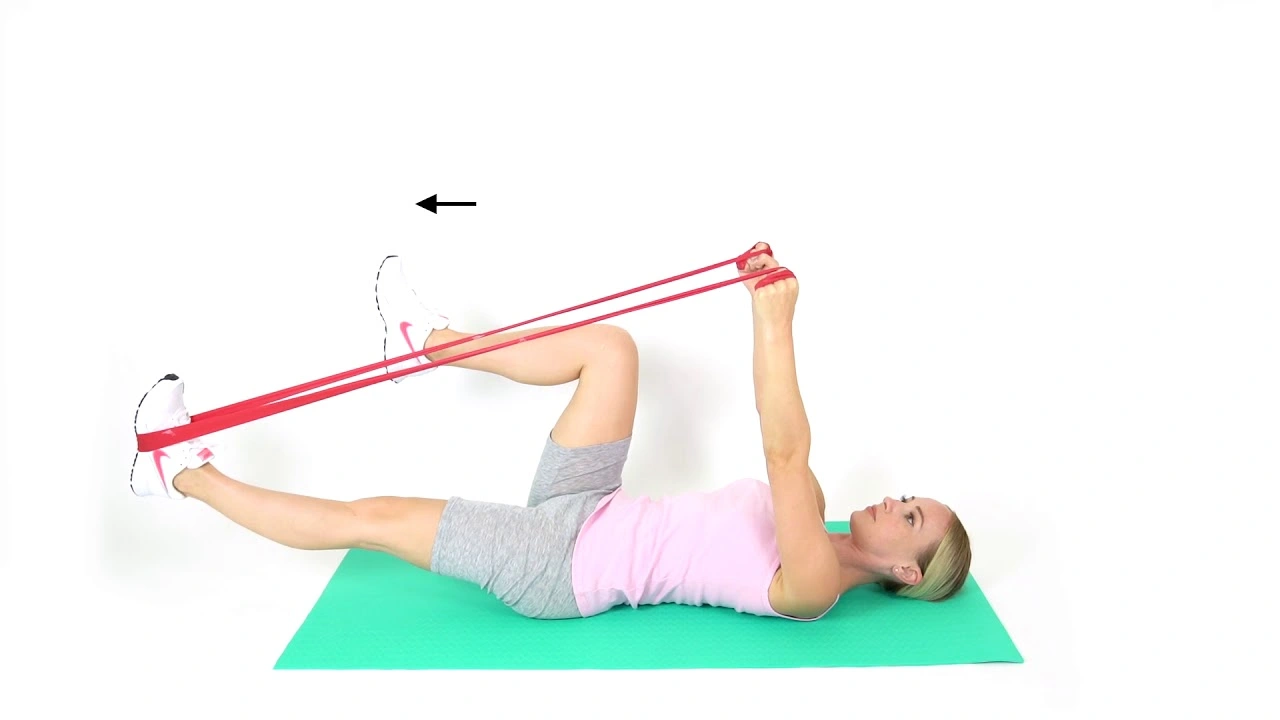 Resistance Band Bicycle Crunch