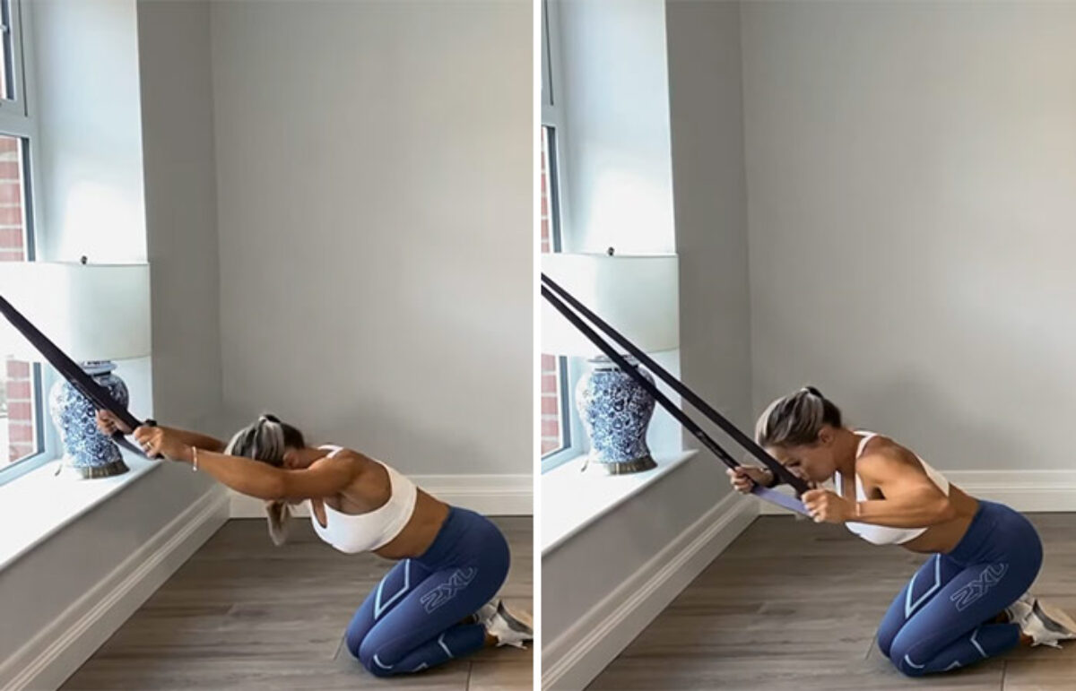 Lower back clearance resistance band exercises