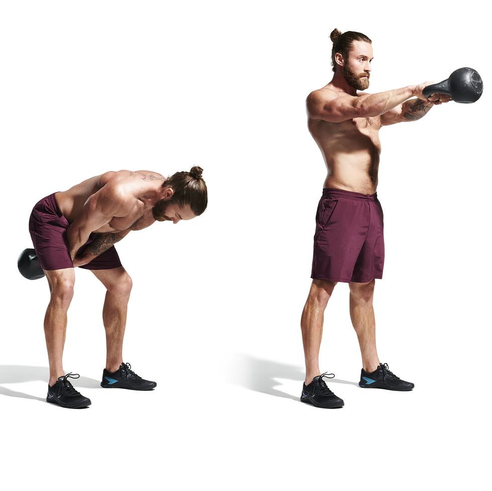 Kettlebell Swings for lose belly fat at home