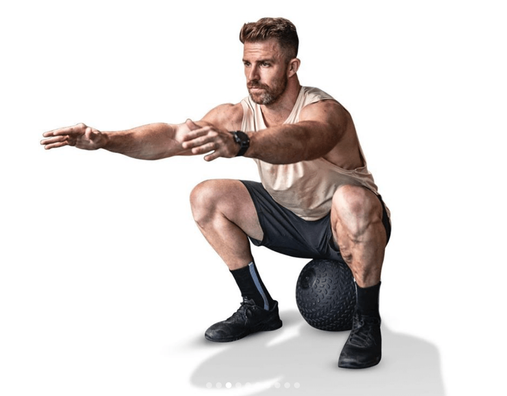 Medicine Ball Squat Thrusters