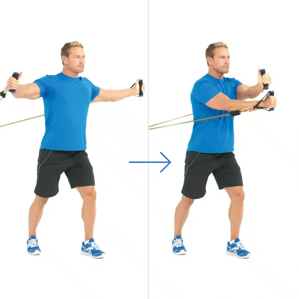 Resistance band chest workout at home for biggest cheast