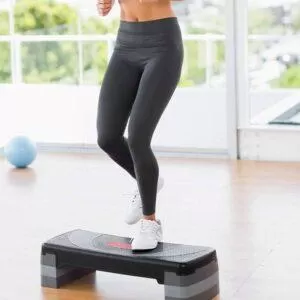 Step box exercises with weights