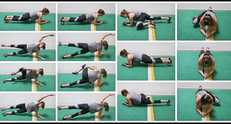 Resistance Band plank jack exercise chart
